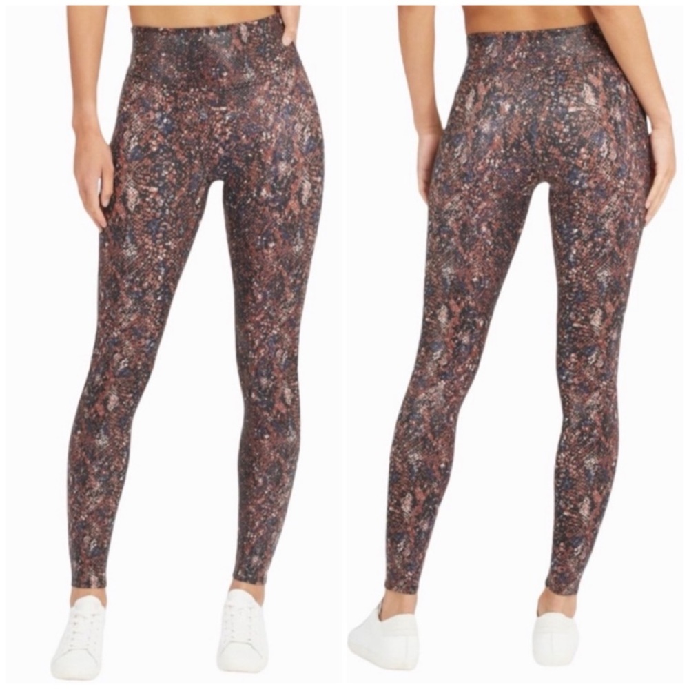 SPANX Faux Leather Snake Shine Leggings [P41]